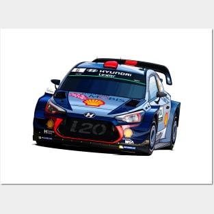 Hyundai i20 WRC - Illustration Posters and Art